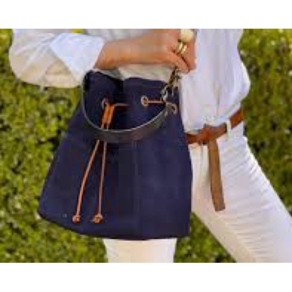 Parker Thatch Morgan bag in blue suede